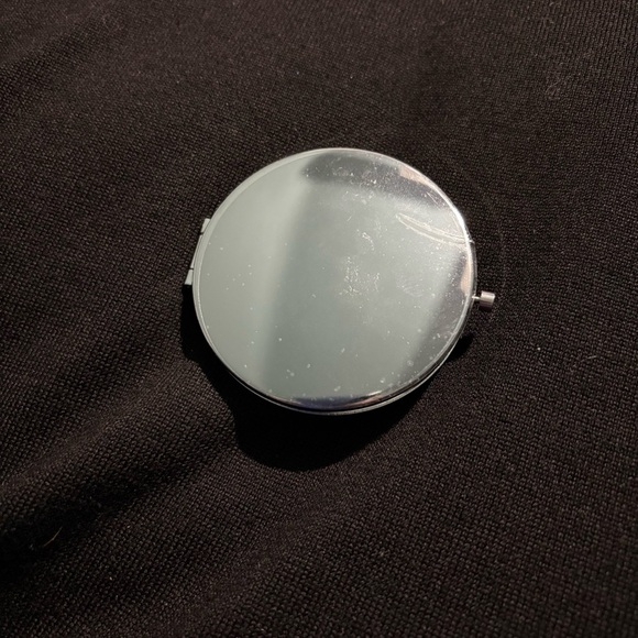 Rhinestone Glitter Compact Mirror CHOICE - Silver, Pink, or Blue - Magnifying - Picture 7 of 7